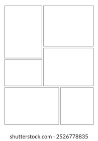 Comic or Manga background, pop art backdrops in frames and panel for mangaka or comic artists