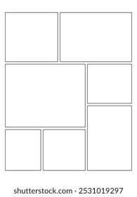 Comic or Manga background, pop art backdrops in frames and panel for mangaka or comic artists