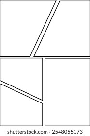 Comic or Manga background, pop art backdrops in frames and panel for mangaka or comic artists