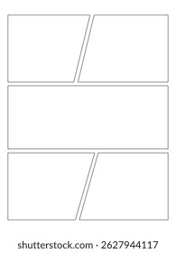 Comic- oder Manga-Hintergrund, Pop-Art-Hintergründe in Rahmen und Panel für Mangaka- oder Comic-Künstler. Comicvorlage