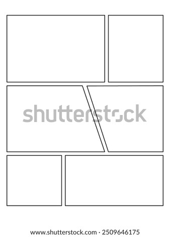 Comic or Manga background, pop art backdrops in frames and panel for mangaka or comic artists