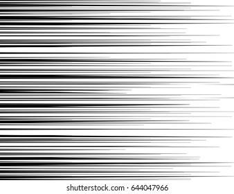Comic and manga books speed lines background. Black and white vector illustration