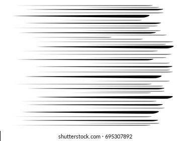 Comic and manga books speed lines background. Black and white vector illustration