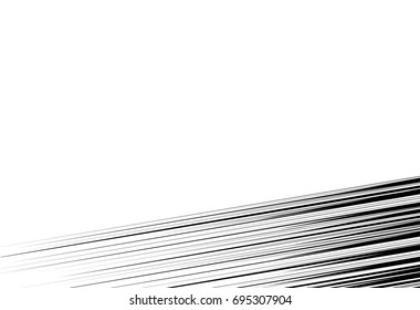 Comic and manga books speed lines background. Black and white vector illustration