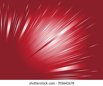 Comic and manga books speed lines background. red vector illustration