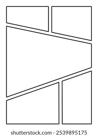 comic or manga layout, backdrops in frames and panels for manga and comic artist. white layout background with copy space text