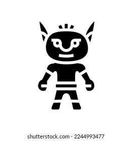 comic monster cute glyph icon vector. comic monster cute sign. isolated symbol illustration