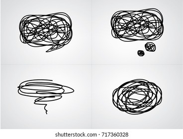 Comic Moody bubble speech outline back and white, Vector illustration