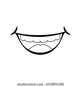 comic mouth smiling