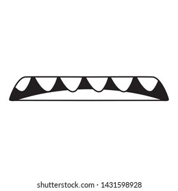 comic mouth with teeth icon
