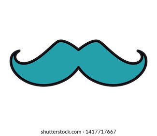 comic mustache style hipster icon
