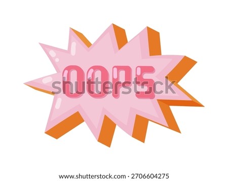 Comic OOPS word in colorful explosion bubble