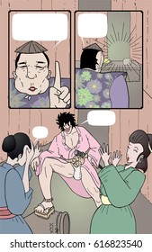 Comic page illustration