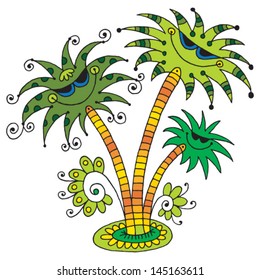 comic palm tree family