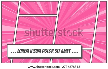 Comic panel pink background art
