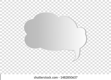 Comic paper speech bubble isolated sticker vector icon. Empty cartoon bubble speech tag icons. Cloud bubble speech design for text, thought, talk, message, dialog. Balloon bubble empty speech textbox