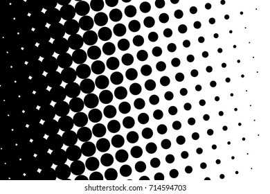 Comic pattern. Halftone background. Black and white color. Dotted retro backdrop, panels with big dots, points, circles, rounds. Design element for web banners, posters, cards, wallpaper, sites
