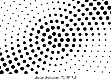 Comic pattern. Halftone background. Black and white color. Dotted retro backdrop, panels with big dots, points, circles, rounds. Design element for web banners, posters, cards, wallpaper, sites