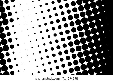 Comic pattern. Halftone background. Black and white color. Dotted retro backdrop, panels with big dots, points, circles, rounds. Design element for web banners, posters, cards, wallpaper, sites