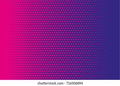 Comic pattern. Halftone background. Blue, pink. Dotted retro backdrop, panels with dots, points, circles, rounds. Design element for web banners, posters, cards, wallpaper, sites.