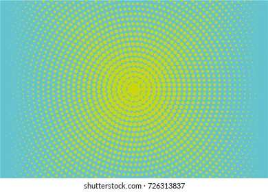  Comic pattern. Halftone background. Blue, green color. Dotted retro backdrop, panels with dots, points, circles, rounds. Design element for web banners, posters, cards, wallpaper, sites