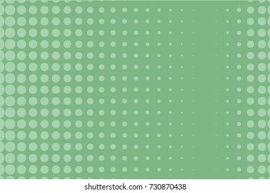 Comic pattern. Halftone background. Green, mint color. Dotted retro backdrop, panels with dots, points, circles, rounds. Design element for web banners, posters, cards, wallpaper, sites. 