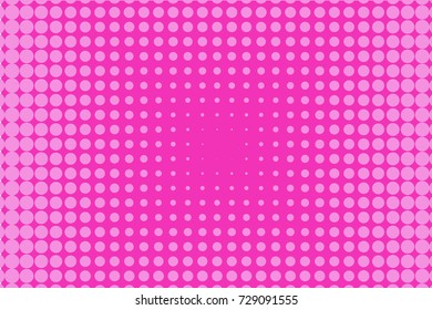 Comic pattern. Halftone background. Pink color. Dotted retro backdrop, panels with dots, points, circles, rounds. Design element for web banners, posters, cards, wallpaper, sites.  