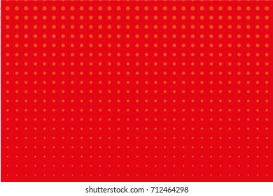 Comic pattern. Halftone background. Red, orange color. Dotted retro backdrop, panels with dots, points, circles, rounds. Design element for web banners, posters, cards, wallpaper, sites.  