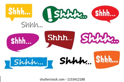 Comic peech bubble cloud Mute, please be quiet silent or silence with hand finger over lips for no talking Sign for psssst shhh sleeping or not sound doodle Funny silhouette hush vector icon or symbol