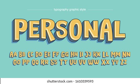 Comic Playful Cartoon Yellow Typography Artistic Font