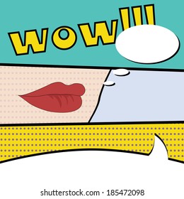 comic pop art background, illustration in vector format