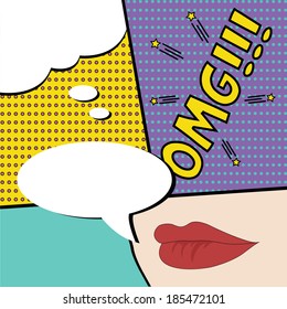 comic pop art background, illustration in vector format