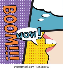 comic pop art background, illustration in vector format