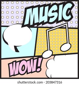 comic pop art background, illustration in vector format