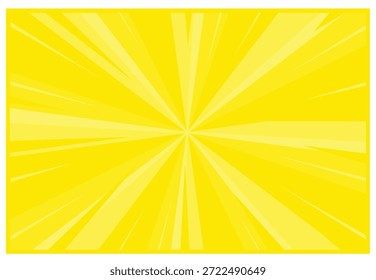 Fondo de arte pop cómico rayo explosión de puntos de medio tono. Ilustración vectorial de dibujos animados en amarillo
