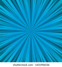 Comic pop art background lines halftone dots. Cartoon vector background. 