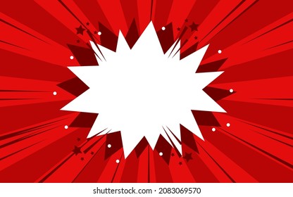 fondo de arte pop cómico con efecto de ráfaga roja