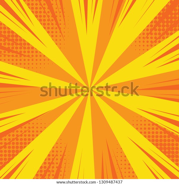 Comic Pop Art Background Speed Lines Stock Vector Royalty Free