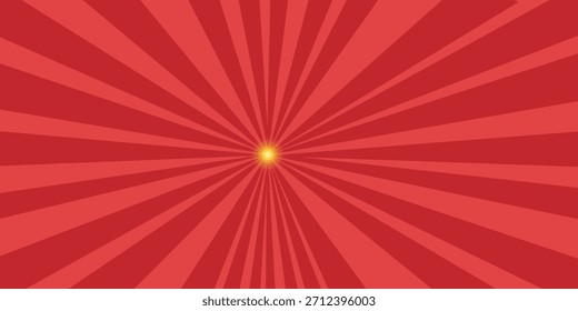 Fondo de arte pop cómico. Diseño retro de Antiguas. Fondo radial rojo con Elementos semitonos y burbuja con texto.