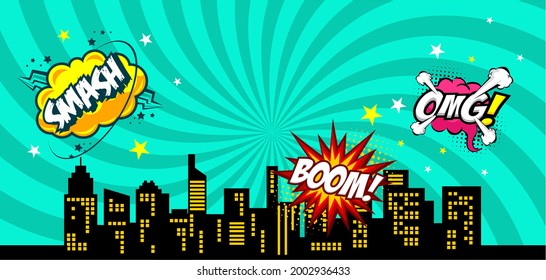 1,333 Comic bubble city Images, Stock Photos & Vectors | Shutterstock