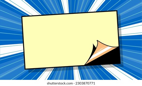 Comic pop art cloud bubble. Funny speech bubble. Trendy Colorful retro vintage background