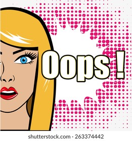 Comic pop art colorful design, vector illustration.