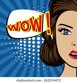 Comic pop art colorful design, vector illustration.