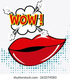 Comic pop art colorful design, vector illustration.