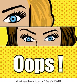 Comic pop art colorful design, vector illustration.