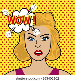 Comic pop art colorful design, vector illustration.