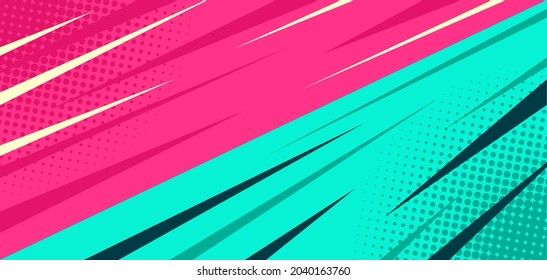 Comic Pop Art. Funny Sprachblase. Trendy Bunte Retro-Vintage-Hintergrund in Pop-Art Retro-Comic-Stil. Illustration leicht editierbar