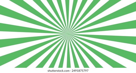 Vector de fondo de rayas verdes y blancas de arte pop cómico.