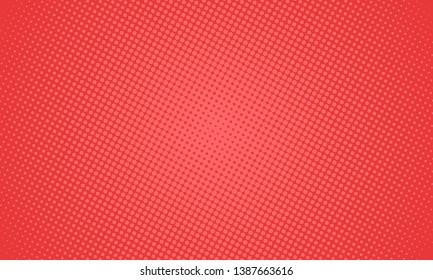 Comic pop art red background. Halftone dots style blank layout. Template design for comic book, presentation, sale or web banner.