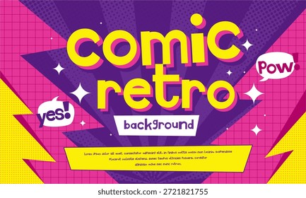 Comic pop art retro background vintage style